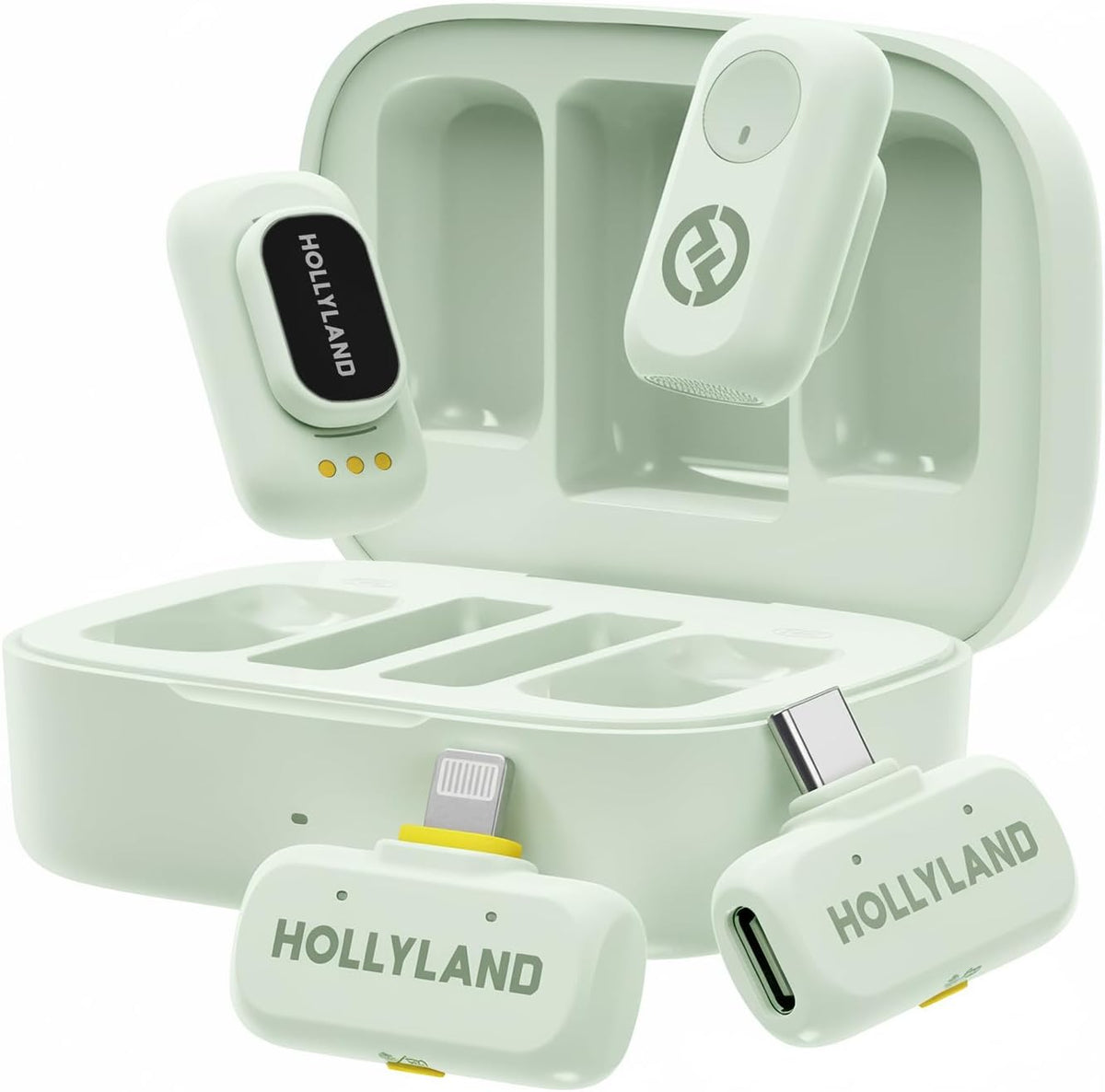 Hollyland LARK A1 DUO Type-C Version Wireless Microphone for iPhone 15/16 & Android, Pure Sound, 3-Level Intelligent Noise Cancellation, Magnetic Mini Microphone for Vlogging, YouTube, Podcast, TikTok – image 5