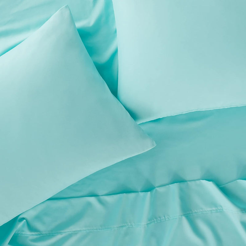 Serta Simply Clean Super Soft Hypoallergenic Stain Resistant Deep Pocket 3 Pieces Solid Bed Sheet Set, Twin XL, Silver Grey