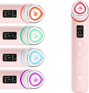 Age-R Booster Pro 6-in-1 Real Glass Glow Device Looking Glass Skin with Enhanced Absorption, Radiance, Elasticity,Pore Care LED Anti-Wrinkle Device Korean Skin Care - Pink