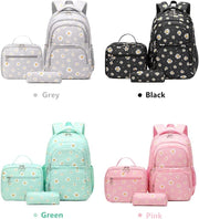 YNTT Girls Backpack Kids School Bookbag Set for Teen Girls Elementary Students Casual Back Pack with Lunch Box