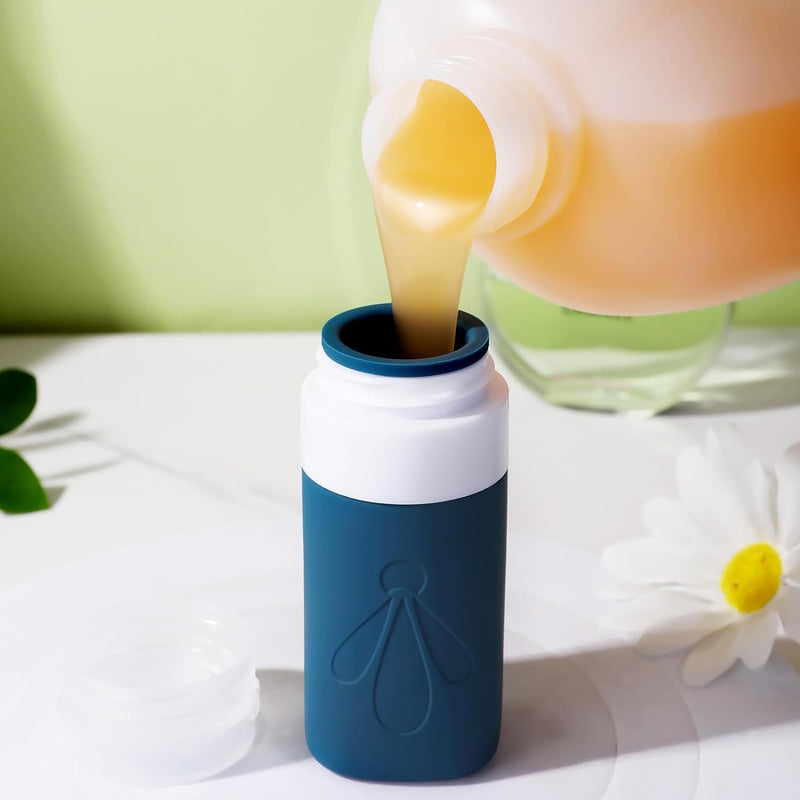 INSFIT Travel Bottles for Toiletries, TSA Approved 90ml Travel Size Containers, BPA Free Leak Proof Squeezable Silicone Tubes for Shampoo Conditioner Lotion Soap with Labels