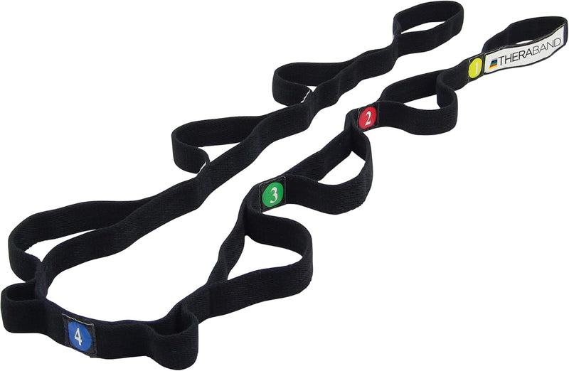 THERABAND Stretch Strap with Loops to Increase Flexibility, Dynamic Stretching Tool for Athletes Including Dancers, Cheerleaders, Gymnasts, Runners, Pilates and Yoga Elastic Stretch Out Band
