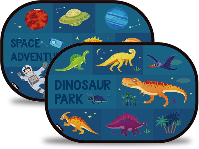 Mideer Window Shade,for Kids,Adventure Theme,UV Protection,Sunshade,Car Window Shade,Easy Install,Fun,Design,Child Safety,Sun Protection,Cool Interior,Travel Accessory,Portable,Roll-Up,Adjustable