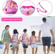 12-Pack Unicorn Drawstring Party Bags Prime Styles - Reusable Waterproof Favor Bags for Birthday Party Favors, Baby Showers & Gifts - 13.4" x 11"