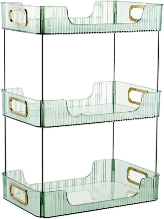 U-HOOME Bathroom Counter Organizer, Countertop Organizer and Storage,Bathroom Shelf Organizer,Cosmetics Skincare Shelf Organizer,Makeup Organizer Perfume for Dresser Vanity Tray, Spice Rack (Clean3)