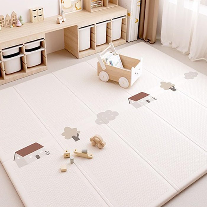 QHWRV Double-Sided Pattern Baby Crawling Play Mat 180x200x1.5cm with Height Ruler, Foldable, Suitable for Babies & Toddlers, Kindergarten Mat, Waterproof & Dustproof (A)