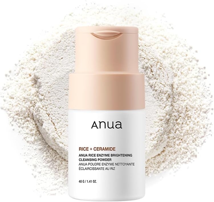 Rice Enzyme Brightening Cleansing Powder, Rice Mask, Ceramide, Gentle Face Wash for Brightening, Radiant Skin, Facial Cleanser for Dry Skin, Korean Skincare, Fragrance Free, 40g/1.41fl.oz.