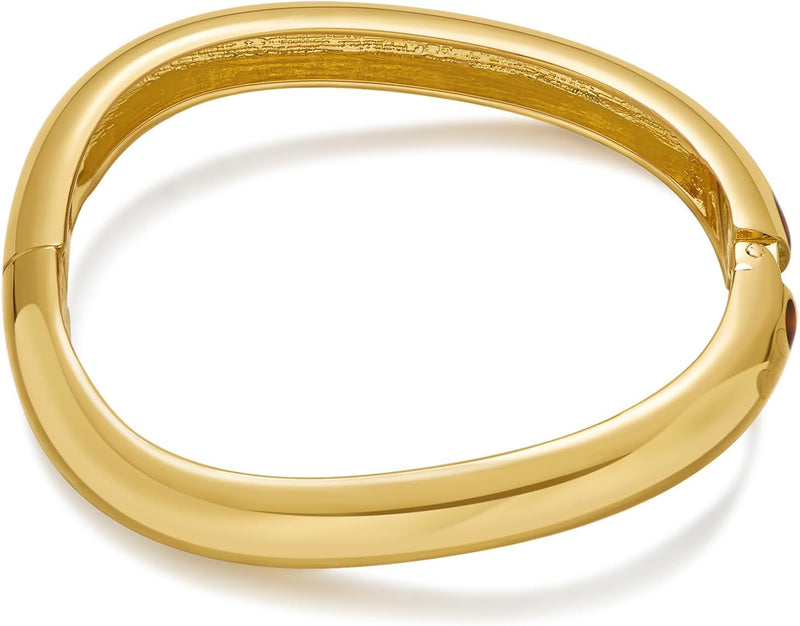 Teardrop Gold Cuff Bracelets for Women Adjustable 18K Gold Plated Chunky Open Cuff Bangle Bracelets Minimalist Thick Gold Wrist Cuff Bracelets - Gold