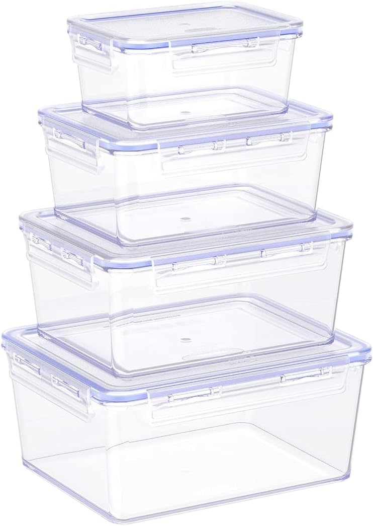 Cosmoplast Lock2Go 4-Pcs. Set of Food Storage Containers with Lids 300, 600, 900, 1200 ml – image 1