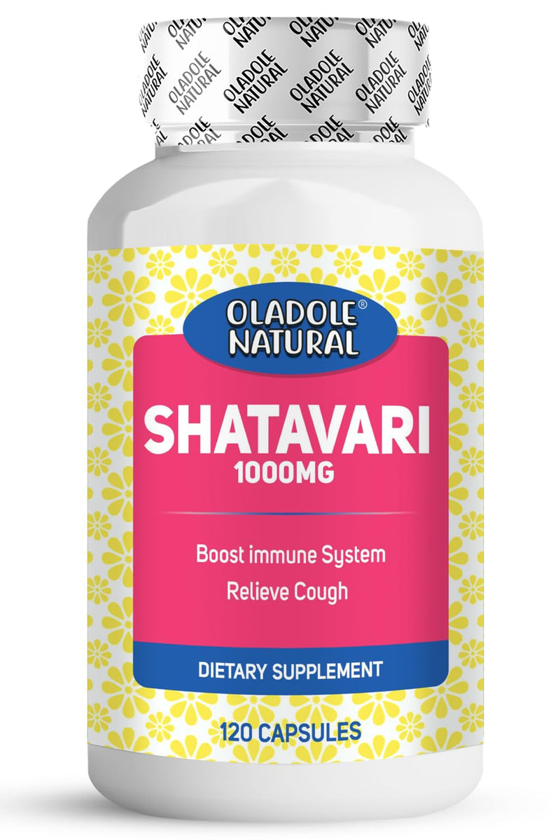 Oladole Natural Shatavari Supplement - 1000mg (120 Capsules) | Improve Hormonal Balance, Women's Reproductive Health, Immune & Inflammatory Support, Mental Clarity | Non-GMO, Gluten Free