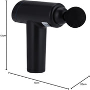 Olsenmark 6-in-1 Percussion Massage Gun Cordless & Rechargeable Deep Tissue Massager with 6 Detachable Heads, 6 Speed Levels, Ergonomic Grip for Full-Body Pain Relief, Stress Reduction, Black