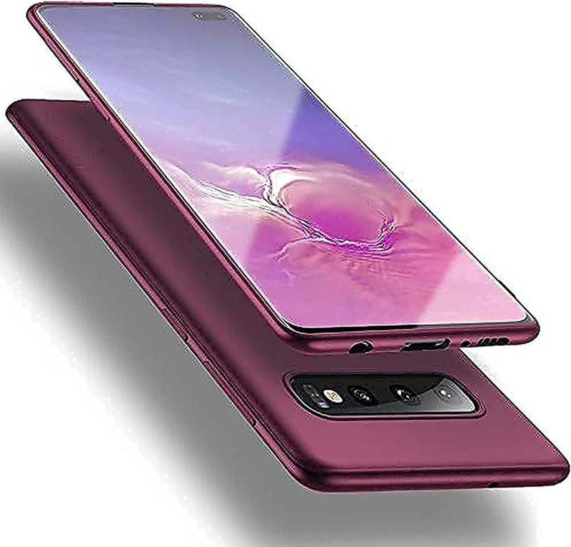 X-Level Samsung Galaxy S10 Plus Case,X-Level Slim Fit Soft TPU Ultra Thin S10 Plus Mobile Phone Cover Matte Finish Coating Grip Phone Case for Women Compatible Samsung Galaxy S10 Plus (2019) - Winered
