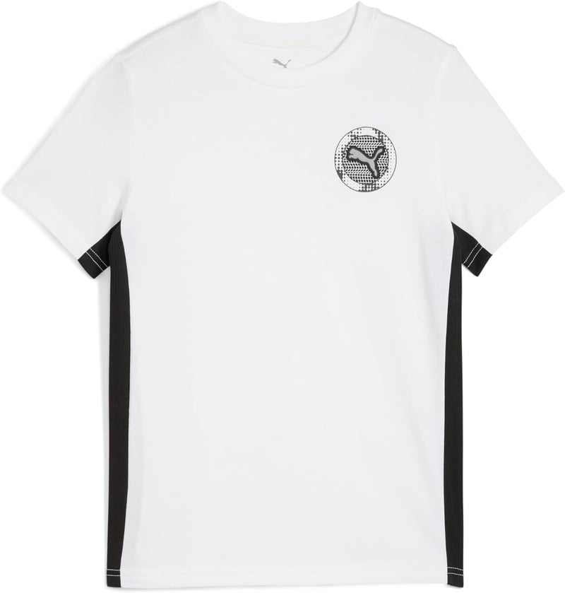 Unisex Kids ACTIVE SPORTS Small Graphic Tee B PUMA W T-Shirt - PUMA White