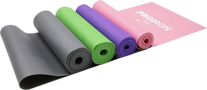 PROIRON 2 in 1 Resistance Bands Set - Includes Resistance Loop Bands, Physical Therapy Bands for Home Fitness, Stretching, Strength Training, Physical Therapy,Elastic Workout Bands for Whole Body - Stretch Bands-Pink - 2M(TPE)