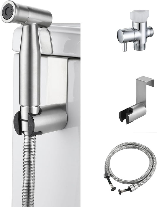 2 Pieces Bidet Toilet Sprayer Head Stainless Steel Handheld Bidet Sprayer Cloth Bathroom Diaper Sprayer for Kitchen and Toilet Cleaning (Bidet Sprayer Head) Golden