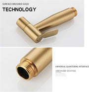 LOSCHEN LOSCHEN Stainless Steel Bidet Sprayer kit for Toilet,Hand Held Sprayer Shattaf Toilet Attachment for Pet Bath/Personal Hygiene/Bathroom/Closestool,Easy to Install(Gold)