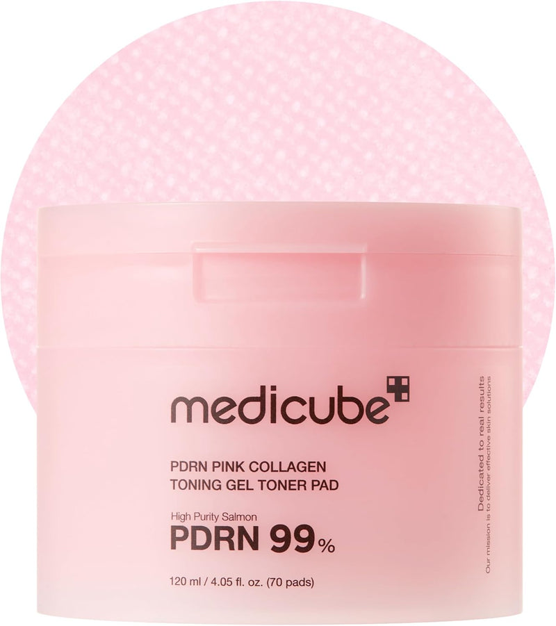 Salmon DNA PDRN Pink Collagen Jelly Pad Korean Gel Toner Pads with Niacinamide, Madecassoside, Retinol Soothing, Radiance & Uneven Skin Tone Korean Skin Care 70Pads - 70 Count (Pack of 1) Pdrn Jelly Gel Pads