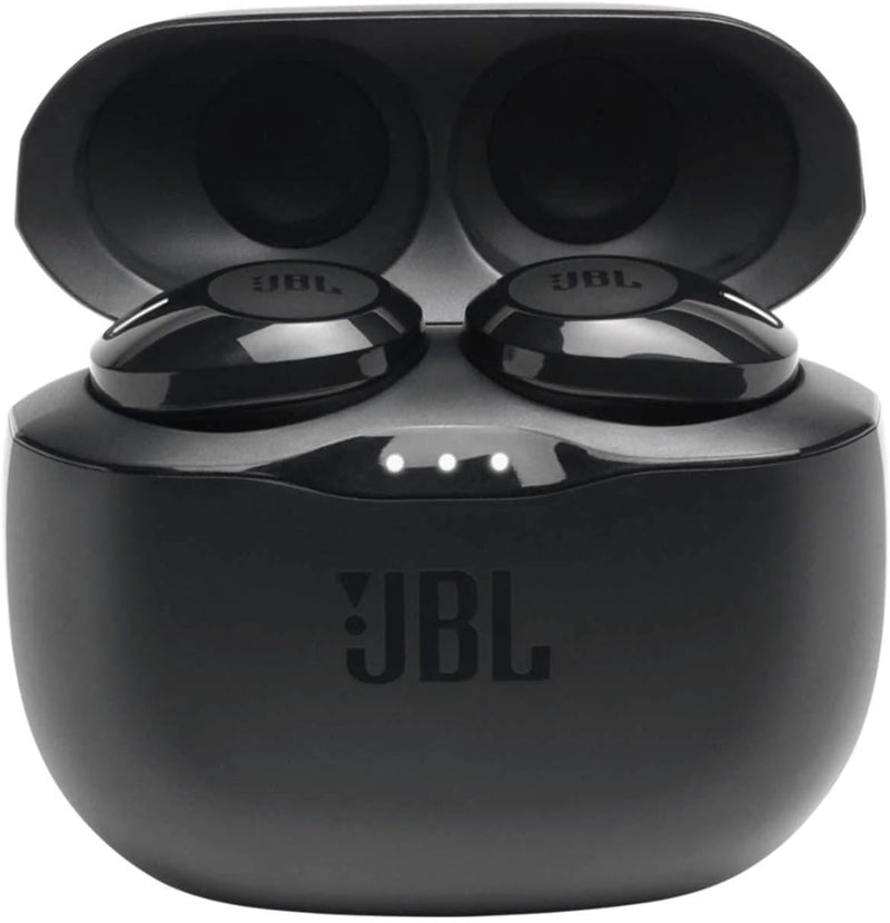 JBL Tune 125TWS True Wireless In-Ear Headphones - JBL Pure Bass Sound, 32H Battery, Bluetooth, Fast Pair, Comfortable, Wireless Calls, Music, Native Voice Assistant, Android and iOs Compatible (Black)