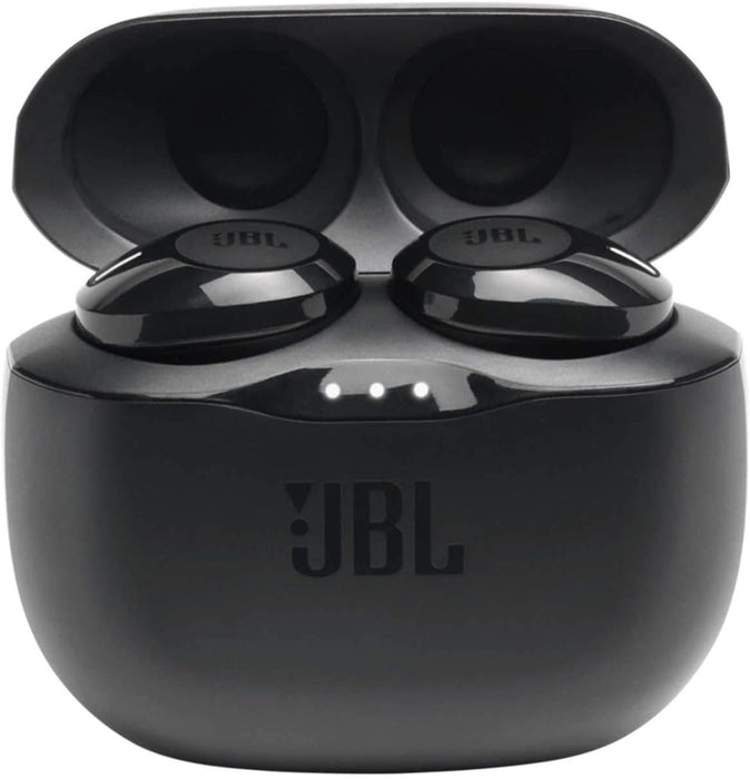 JBL Tune 125TWS True Wireless In-Ear Headphones - JBL Pure Bass Sound, 32H Battery, Bluetooth, Fast Pair, Comfortable, Wireless Calls, Music, Native Voice Assistant, Android and iOs Compatible (Black)