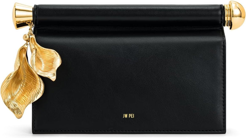 Women's Holly Metal Pendant Embellished Clutch - Black
