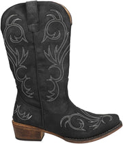 Riley Round Toe Cowboy Boots womens Western Boot - blackone