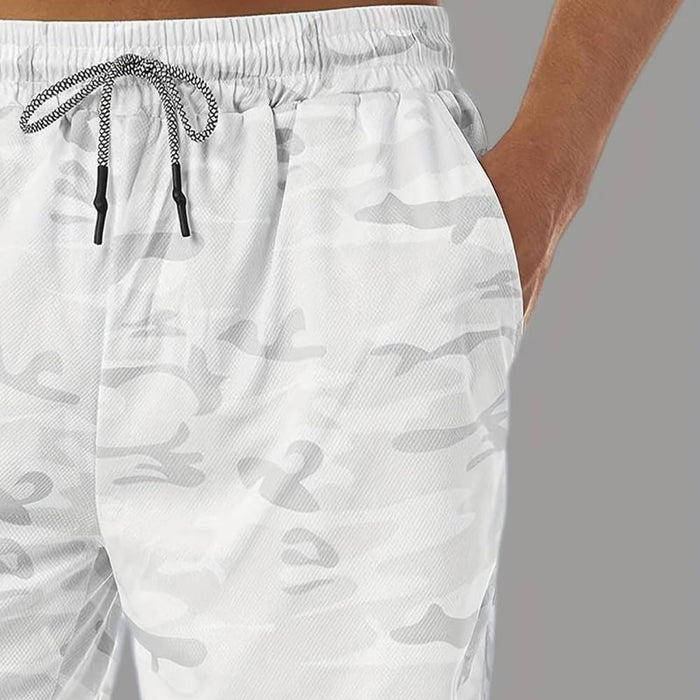 VITION Gym Shorts for Men, Men's Activewear Running Shorts,Drawstring Gym Shorts Men, 2 Layer Loose Athletic Shorts with 4 Pockets