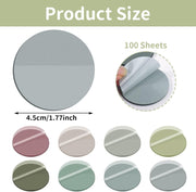 Transparent Notes, 400 Sheets Transparent Sticky Notes, Round Translucent Sticky Notes for Books, Home, Office, School (8 Colors)