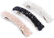 Shining Diva Fashion 3 Pcs Crystal Hair Clips for Women Girls Kids Latest Stylish Party French Barrette Hair Clip Accessories Combo (rrsd15808zb) - B - 3 Pcs Combo