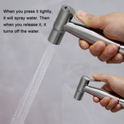 Edge16 2Pack Bidet Toilet Sprayer Head Stainless Steel Handheld Bidet Sprayer Cloth Bathroom Diaper Sprayer for Kitchen and Toilet Cleaning (Press type)