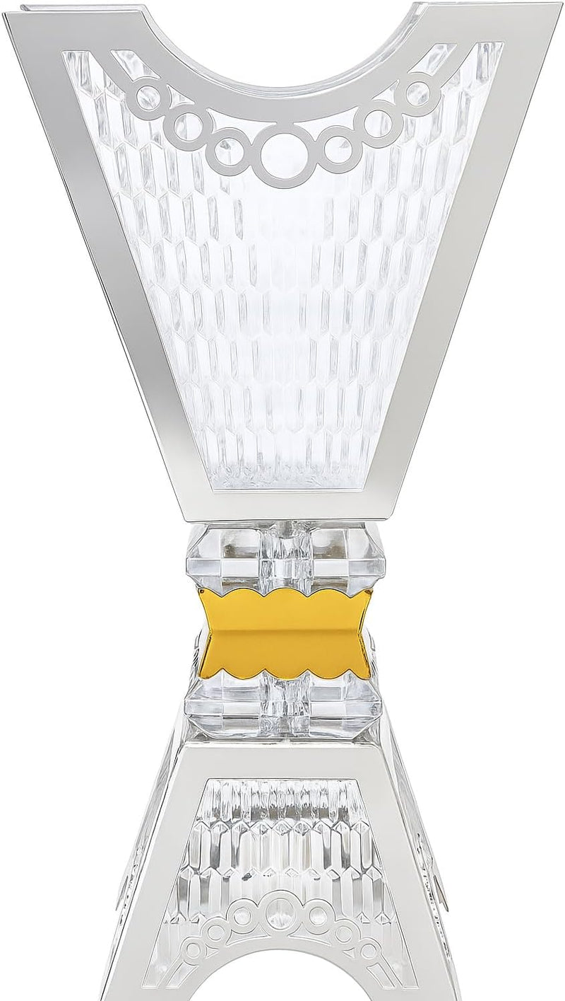 Crystal Glass Bakhoor Burner Oud burner Incense Bakhoor Charcoal Burner مبخرة عود,مبخرة بخور Frankincense Burner Madkhan Mabkhara Bakhoor Gold Incense Burner (Gold,Clear)