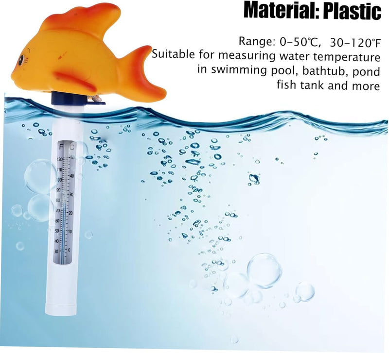 ZHUGI Infant Toy Toys Outdoor Toys Animal Toy Baby Bathing Float Swim Goldfish Floating Temperature Gauge Orange Plastic Cartoon Buoy Digital Temperature Gauge