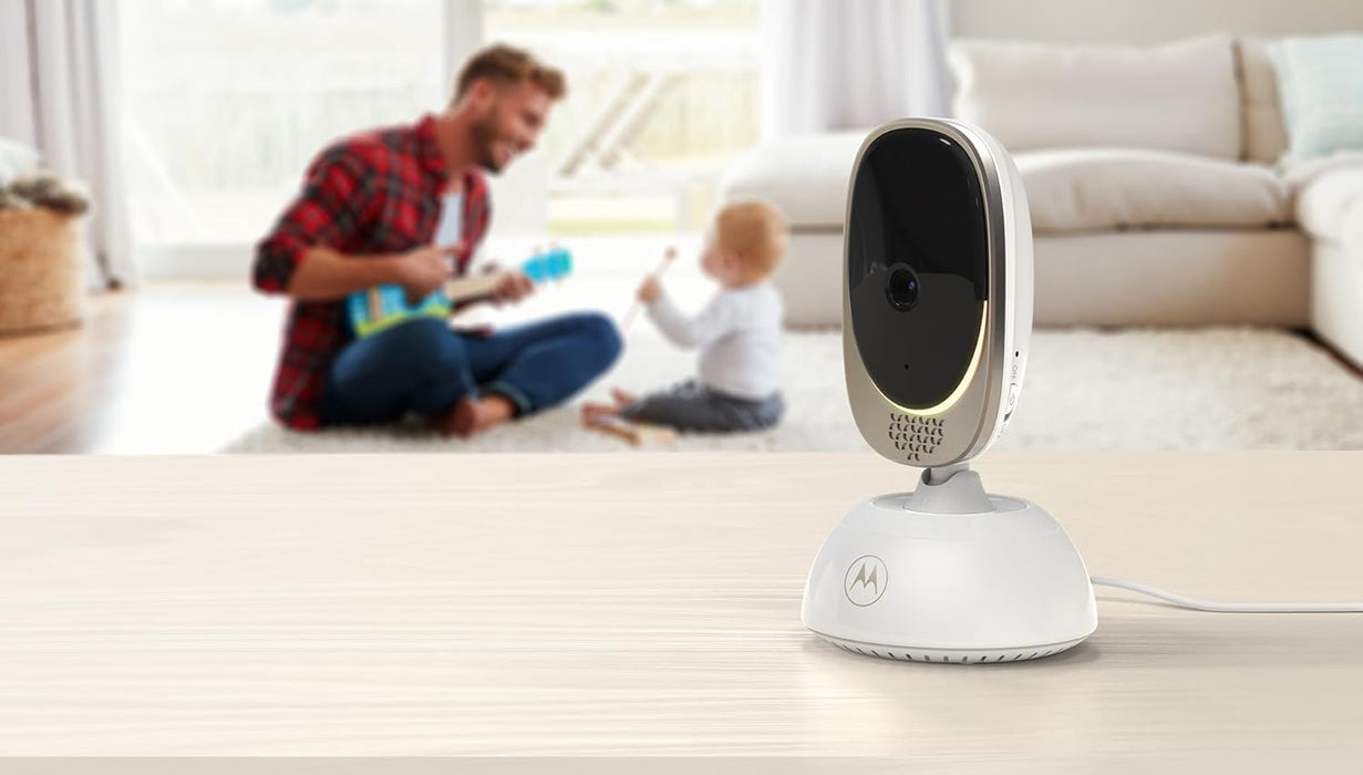 Motorola Nursery Baby 501278604014 Comfort 85 Connect Video Baby Monitor with Pan and Zoom Function, Wi-Fi, 5.0 Inch Colour Display, Infrared Night Vision, 2-Way Audio and Temperature Sensor, White