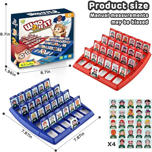 ARGT Guess Who? Classic Family Board Game – Fun Indoor Puzzle for Kids & Adults, 2-Player Desk Battle Game – Traditional Who Is It? Strategy Game, Perfect Party Gift for Boys & Girls Age 4+
