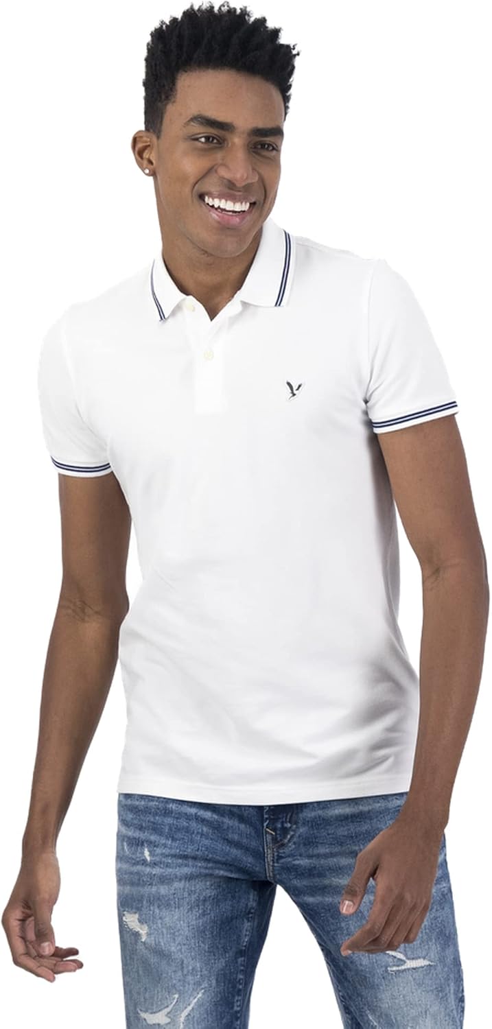 American Eagle Men's Slim Fit Pique Polo Shirt
