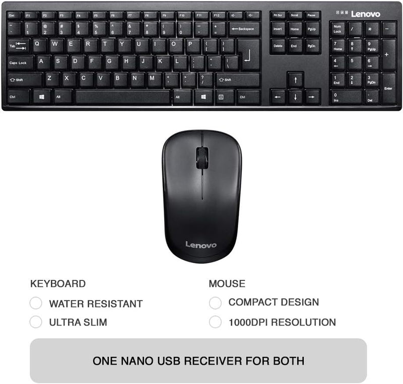 Lenovo Wireles Keybrd+MoUSe Combo