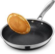 Eterna Tri-Ply Hybrid 20cm Frying Pan Stainless Steel & Ceramic Coating, Metal-Utensil Safe, Oven & Dishwasher-Safe, Induction & All Cooktops Compatible