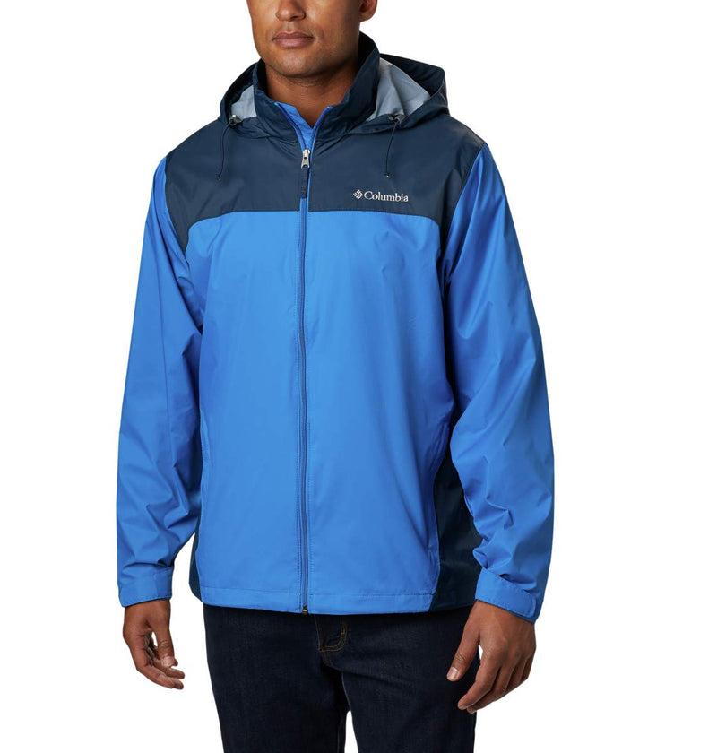 Columbia Men's Glennaker Lake Packable Rain Jacket, Grill/Light Grey, Small
