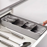 Showay Kitchen Drawer Cutlery Organizer Tray Utensils Store Holder Rack For Cutlery Silverware Compact And Gadgets Organizer Tools Divider Storage Cabinet Plastic Drawer