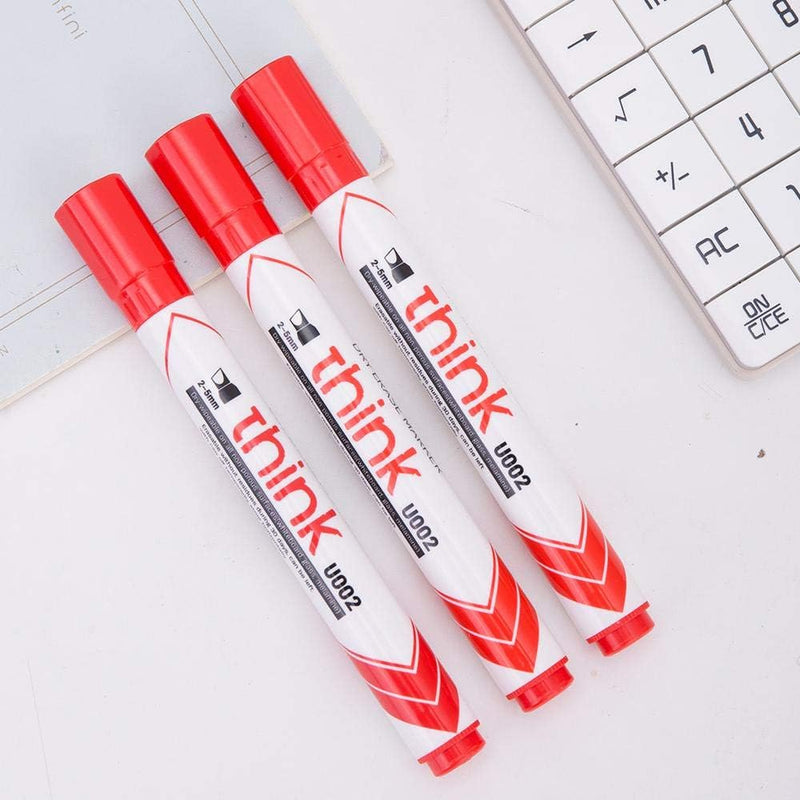 Deli Think 2-5mm Chisel Tip Dry Erase Markers 1x12Piece, Black