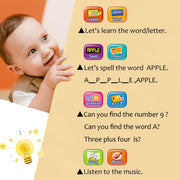 Wenbeier Kids Tablet/Toddler Learning Pad with LED Screen Teach Alphabet, Numbers, Word, Music, Math, Early Development Interactive Electronic Toy for Boys & Girls 3 Years+