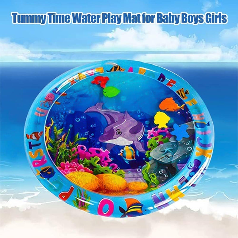Baby Water Mat, Water Baby Game mat, Inflatable Baby Play Mat and Toddlers is The Perfect Fun time Play Activity Center Your Baby's Stimulation Growth, multi color
