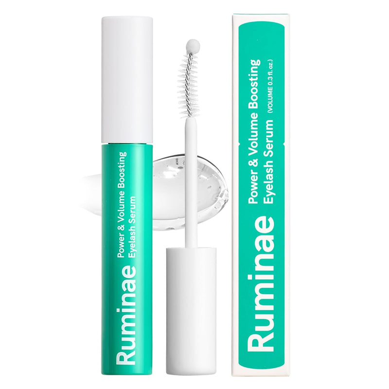 Power and Volume Eyelash Serum | Korean Non-Irritating Lash Serum for Longer, Thicker Lashes & Brows | Vegan-Friendly, Cruelty-Free - Peptides, Biotin, Centella, Hyaluronic Acid, 0.3 fl.oz.