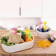 70 Piece Silicone Lunch Box Dividers with Animal-Shaped Forks Reusable Kids' Lunch Box Accessories Perfect for School,Travel, and Picnics
