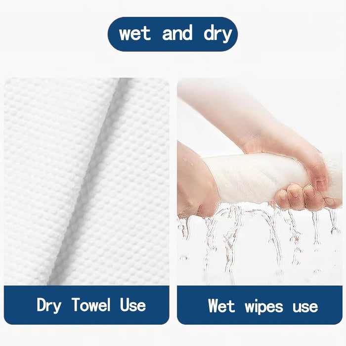 Aputue Face Towel, 200 Counts Lint-Free Disposable Wipes, Multipurpose Cleaning Towels for Face and Surfaces, Soft Cotton Dry Tissues for Travel and Home Use