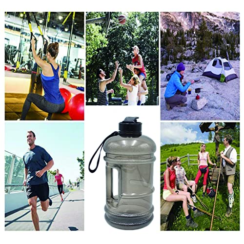 NA Water Bottle Large Gym Bottle 2.2 Liter, Leakproof Water Jugs with Marker Reusable Large-Capacity Sports Water Container, Suitable for Workouts,Athletes,Outdoor and Office (Black)
