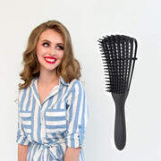 Uddiee Hair Detangler Brush Natural Wet Detangling Brush for Kinky Curly Hair, Assorted