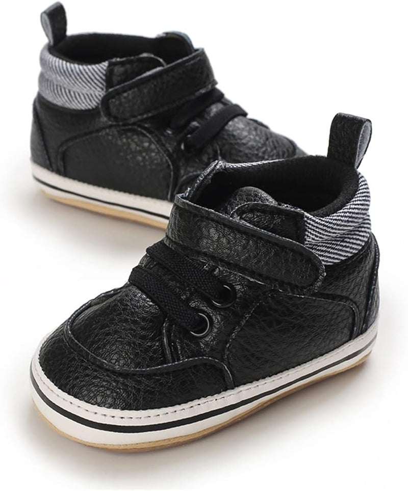 E-FAK Baby Shoes Boys Girls Infant Sneakers Non-Slip Rubber Sole Toddler Crib First Walker Shoes