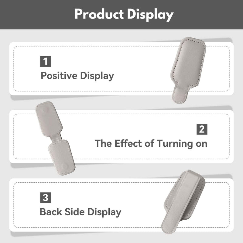T Tersely Sunglasses Holder for Car Visor Universal Magnetic Adsorbed Leather Eyeglasses Holder Glasses Hanging Storage Clip Car Visor Accessories Ticket Card Clip for Car Accessories Parts (Brown)