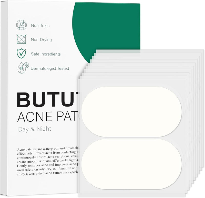 BUTBU 265 Pieces Pimple Pimple Pimple Patches Invisible Pimple Pimple Pimple Patches 2-in-1 with Tea Tree Oil Salicylic Acid Day and Night Waterproof and Breathable Get Rid of Acne Fast