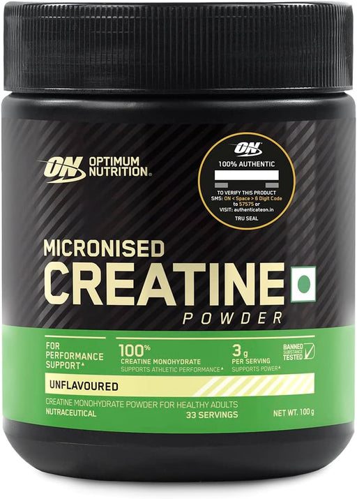Optimum Nutrition (ON) Micronized Creatine Monohydrate Powder for Muscle Building Support - Unflavored, 300 Grams, 60 Servings - Package May Vary - 100 g
